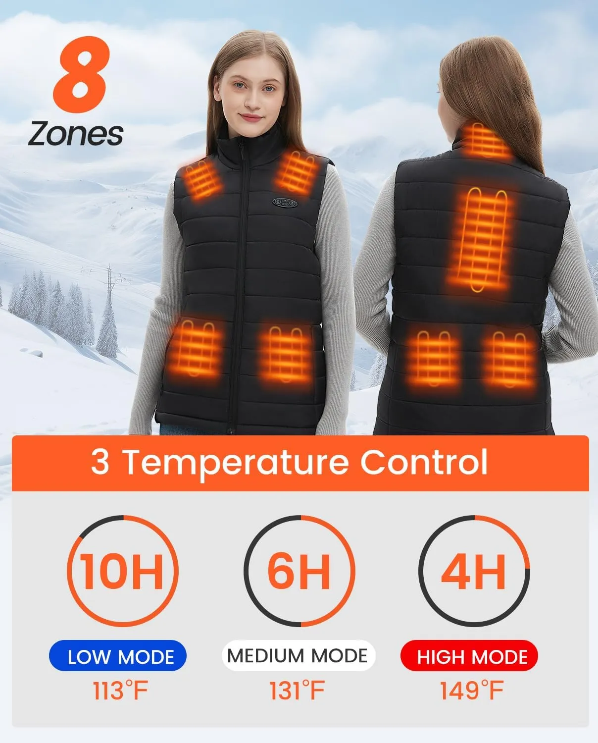 Flyhare Women's Heated Vest With Battery Pack, Warming Lightweight Vest for Hiking/Golfing