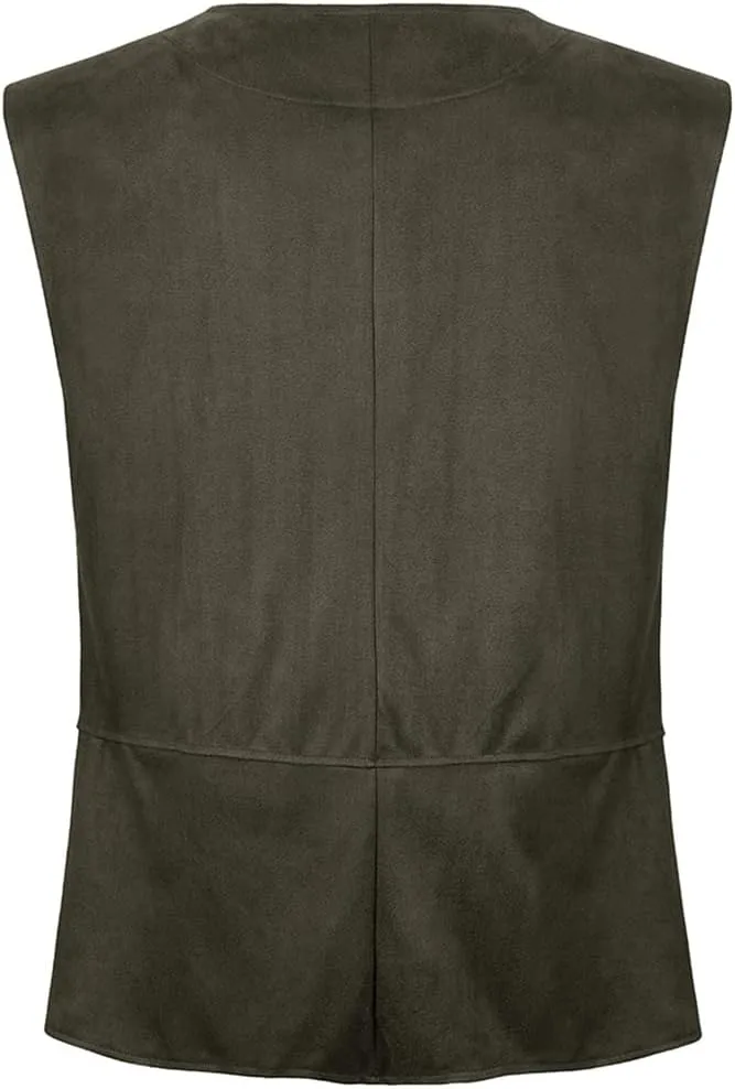 frawirshau Men's Medieval Renaissance Vest Costume Pirate Gothic Steampunk Waistcoat