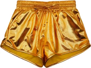 Girls Metallic Shorts Sparkly Hot Pants Kids Shiny Dance Costume Outfits Glitter Gymnastics Shorts