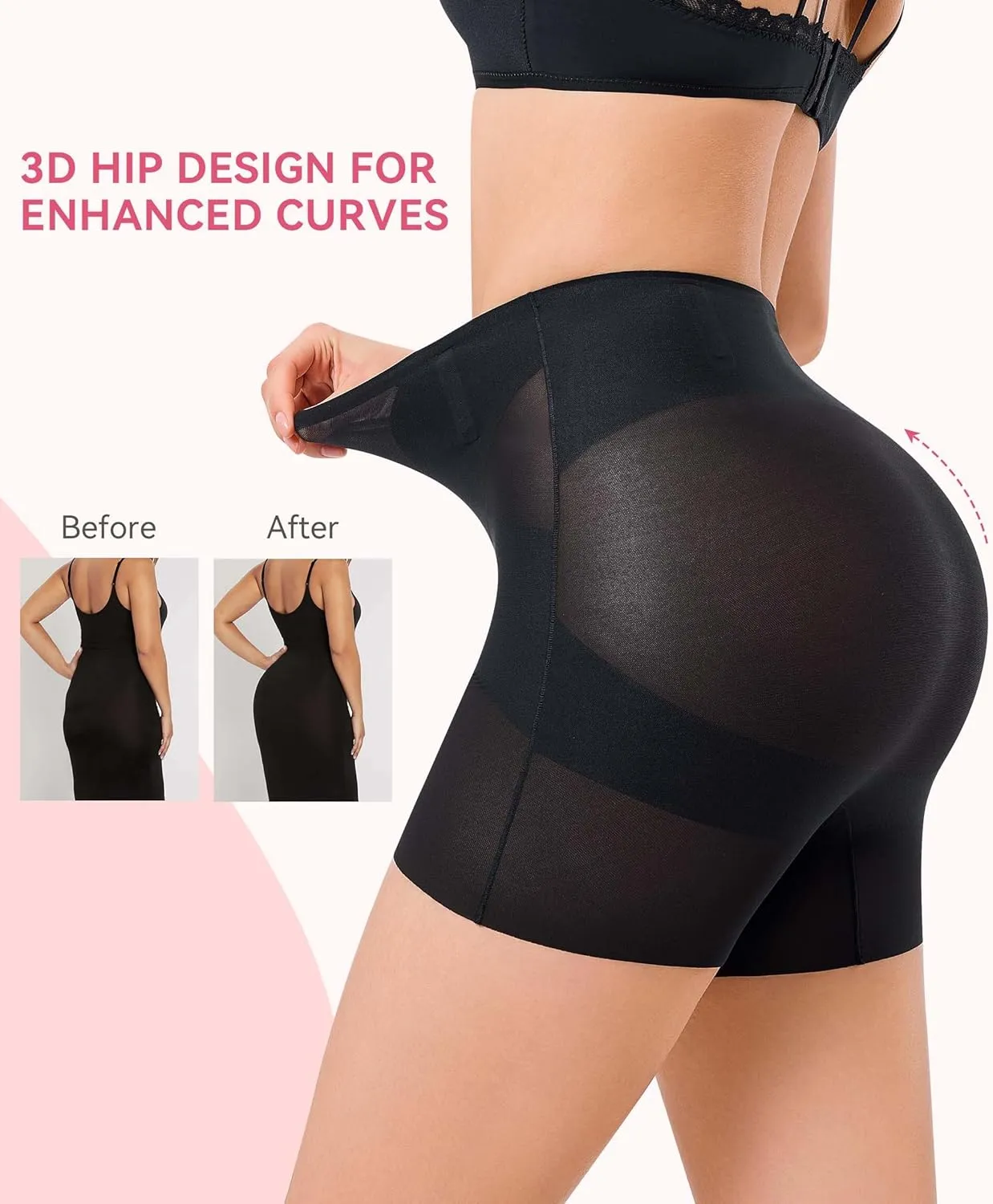 Gotoly Shapewear Tummy Control Mid-Waist Body Shaper Shorts Butt Lifting Panties Shapewear Shorts