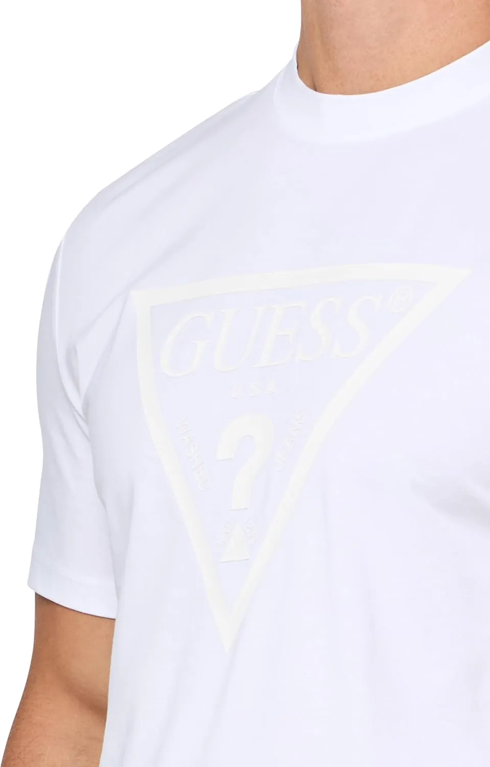 GUESS Men's Eco Tonal Logo Short Sleeve T-Shirt