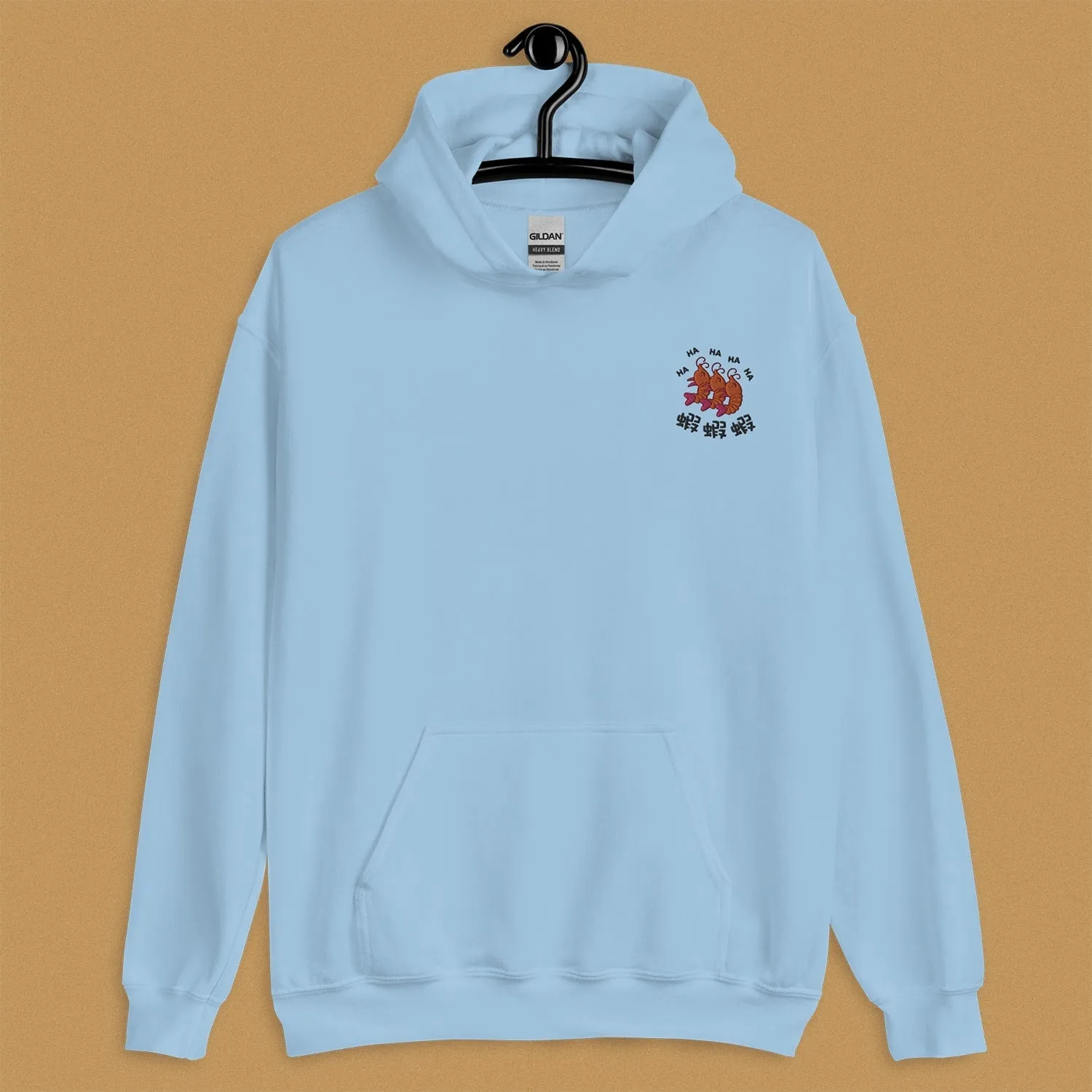 Ha Ha Ha (Shrimp) Embroidered Hoodie