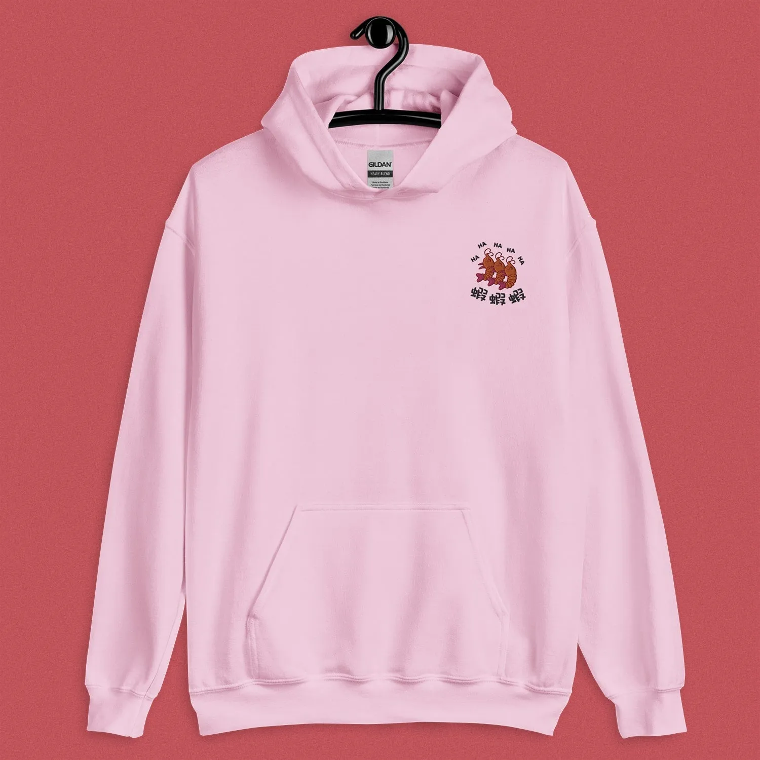 Ha Ha Ha (Shrimp) Embroidered Hoodie