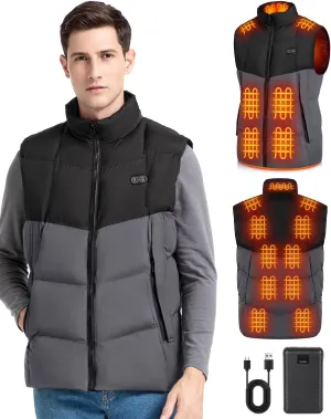 Heated Vest for Men Women with 16000mAh 7.4V Battery Pack Included, Smart Electric Heating Vest, Heated Jacket