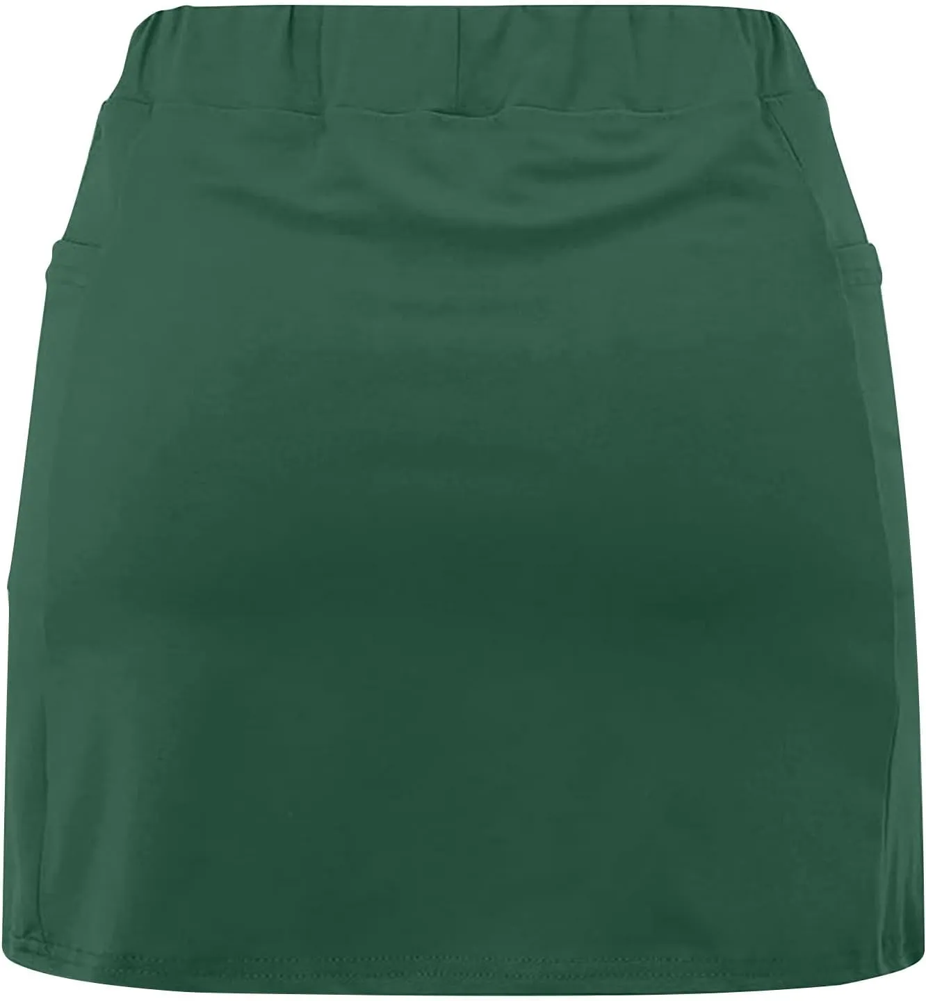 HGps8w Women's Tennis Skirt with Bulit in Shorts, Solid Color Casual Workout Running Golf Athletic Activewear Skorts