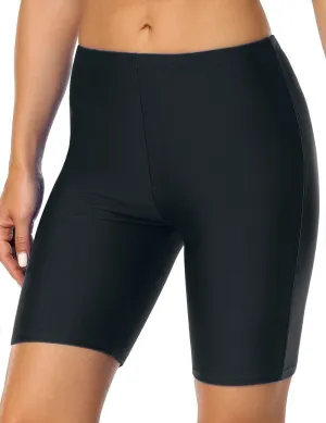Hilor Women's Active Swim Shorts Sports UPF50  Swim Board Shorts Modest Swimsuit Bottoms