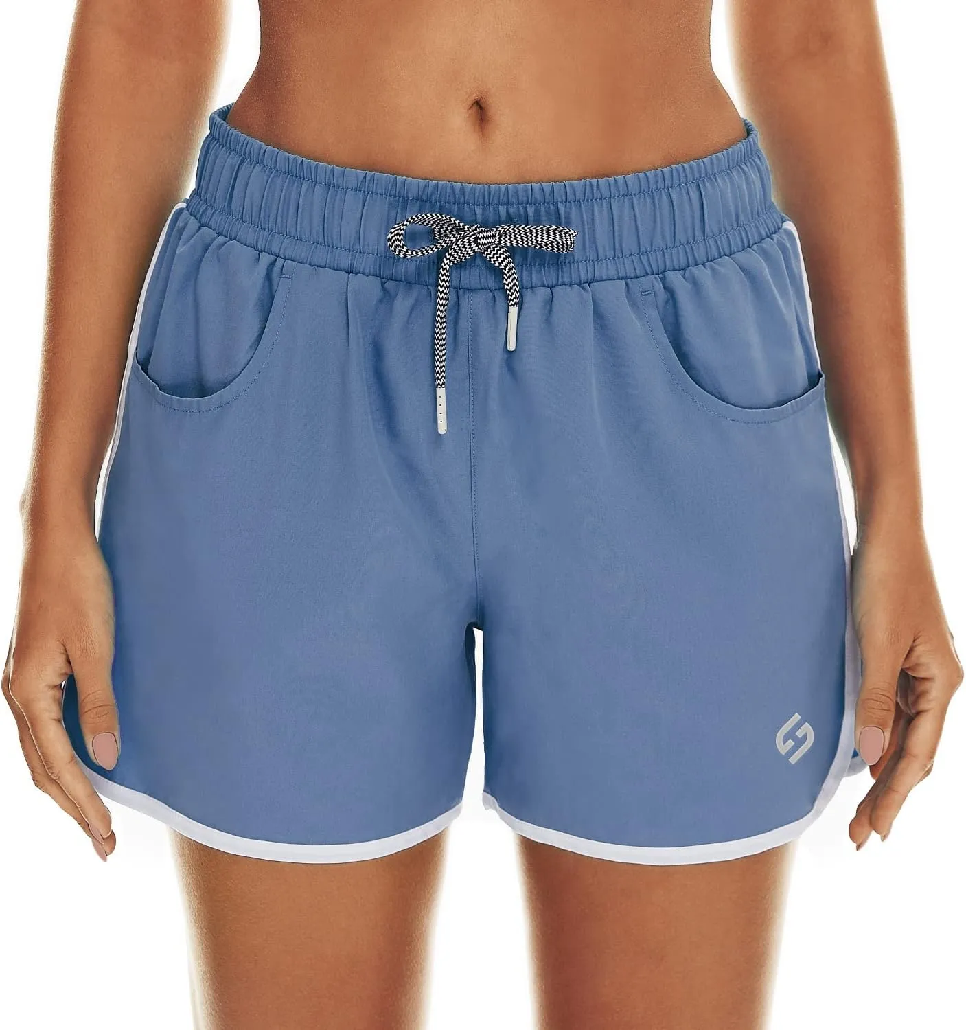 HODOSPORTS Women's 4" Swim Shorts Quick Dry Board Shorts Swimsuit Bottom with Pockets