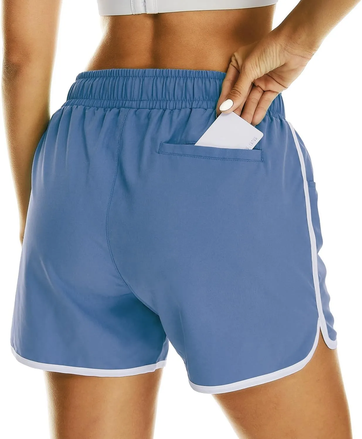 HODOSPORTS Women's 4" Swim Shorts Quick Dry Board Shorts Swimsuit Bottom with Pockets