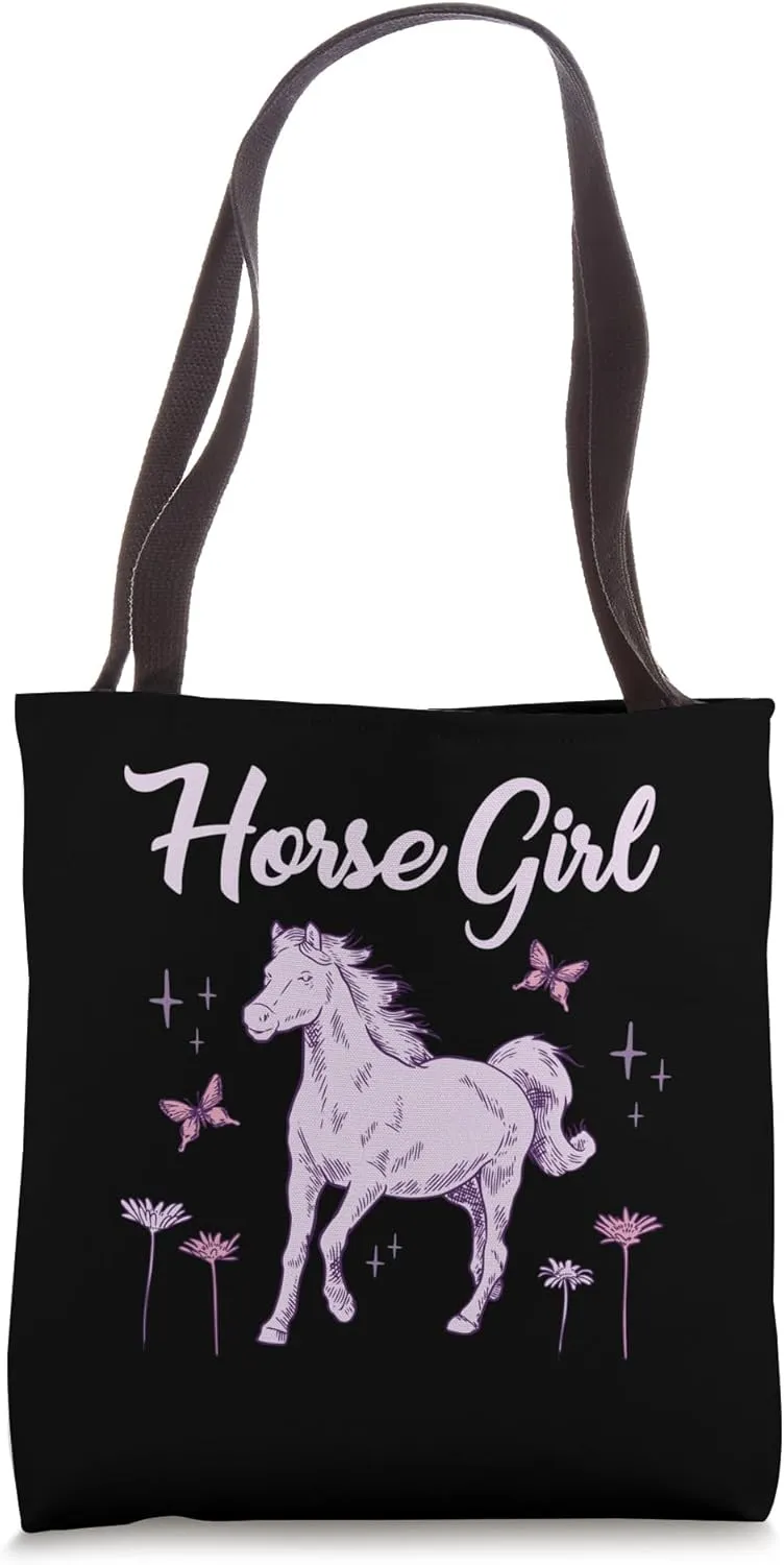 Horse Girl Equestrian Saddle Horse Tote Bag