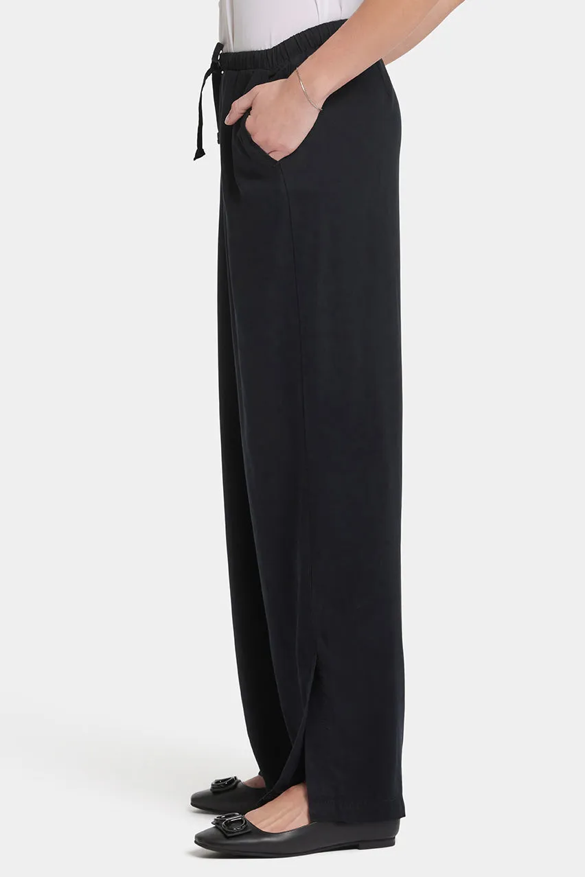 Jayne Wide Leg Pull-On Pants | Overdye Black