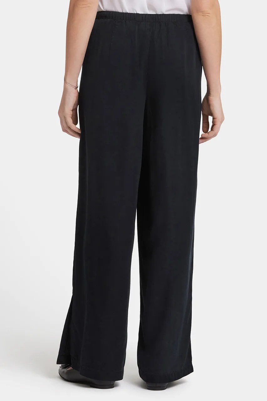 Jayne Wide Leg Pull-On Pants | Overdye Black