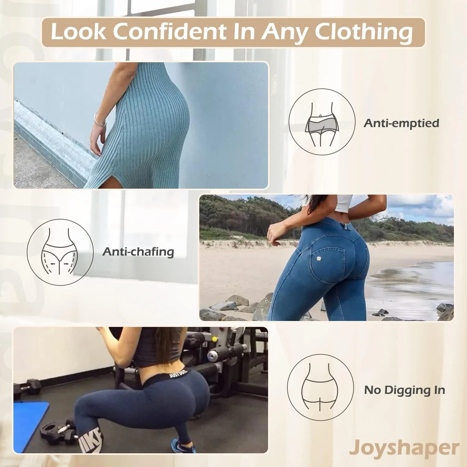 JOYSHAPER Slip Shorts for Under Dresses Women Seamless Boyshorts Panties Anti Chafing Underwear Shorts