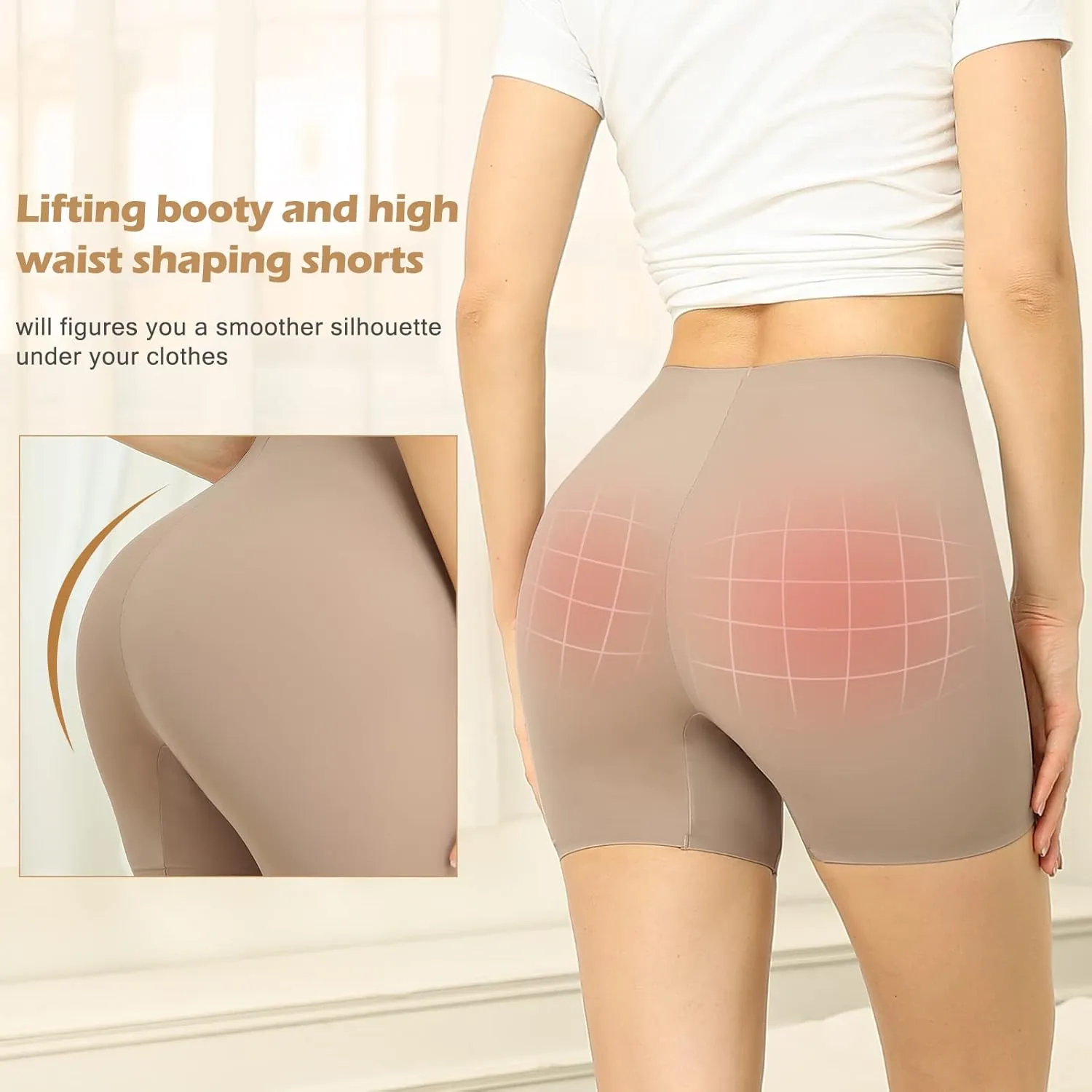 JOYSHAPER Slip Shorts for Under Dresses Women Seamless Boyshorts Panties Anti Chafing Underwear Shorts