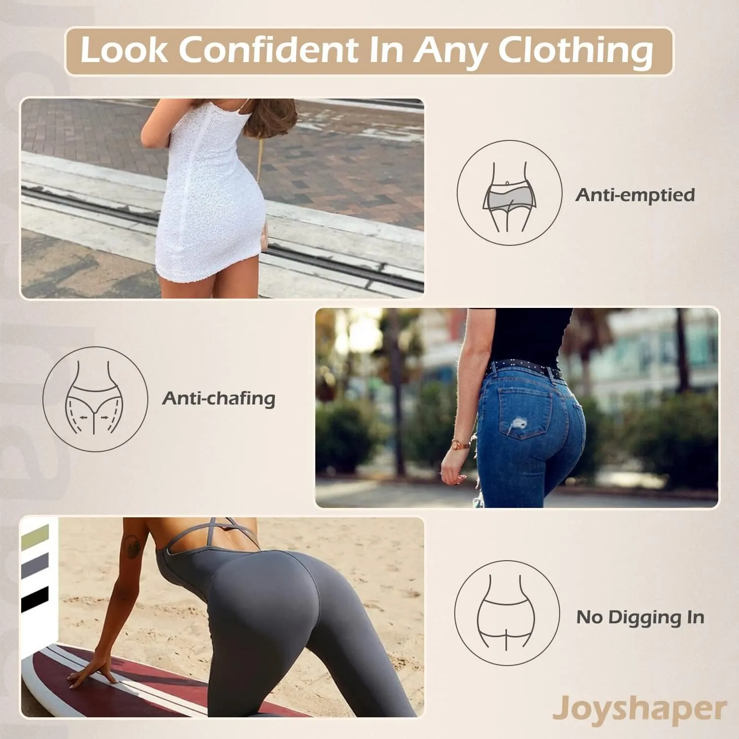 JOYSHAPER Slip Shorts for Under Dresses Women Seamless Boyshorts Panties Anti Chafing Underwear Shorts