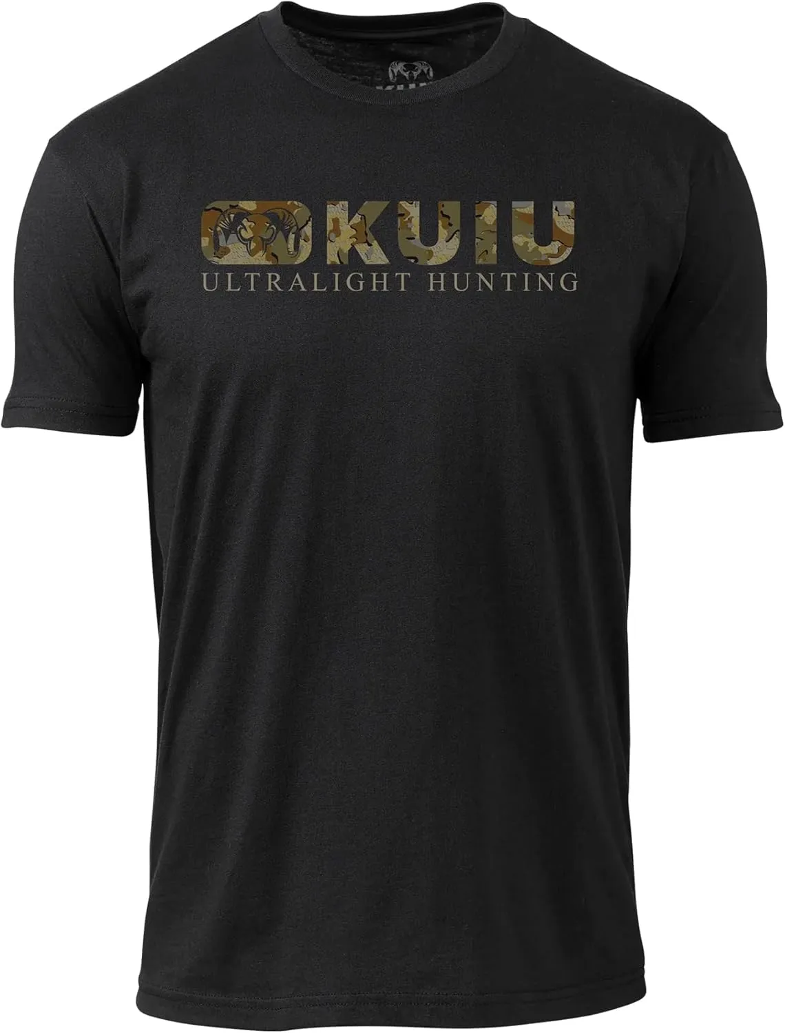 KUIU Valo Block Logo T-Shirt - Men's Lightweight Cotton-Poly Blend, Pre-Washed, Soft Crew Neck Tee Grey