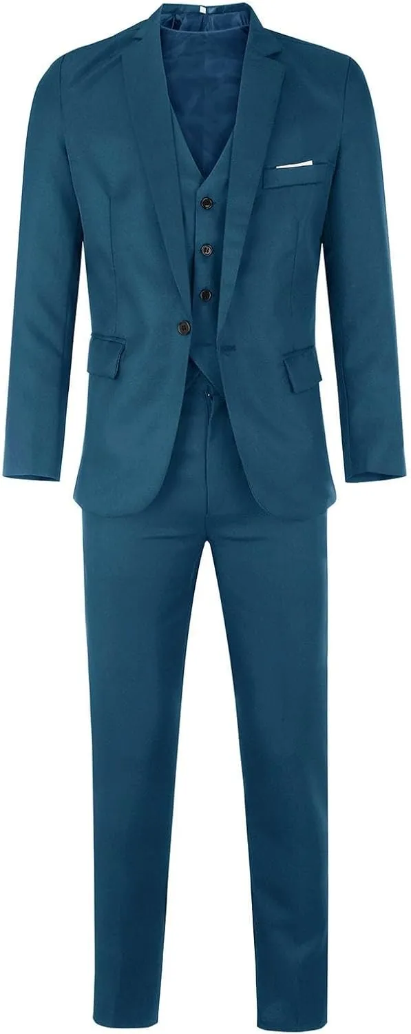 LCMTWX Men'S Suits 2024 3 Suit Business Wedding Party Jacket Vest & Pants Coat Linen Set For Men Traje Formal Para Mens