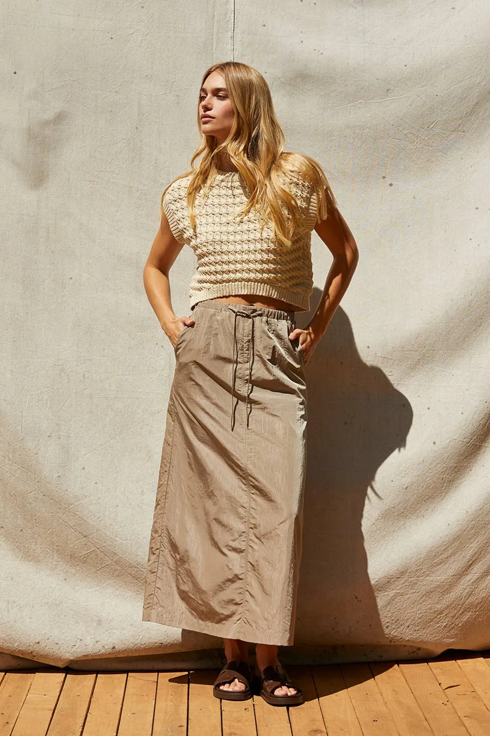 Lexie Textured Sweater Knit Crop Top