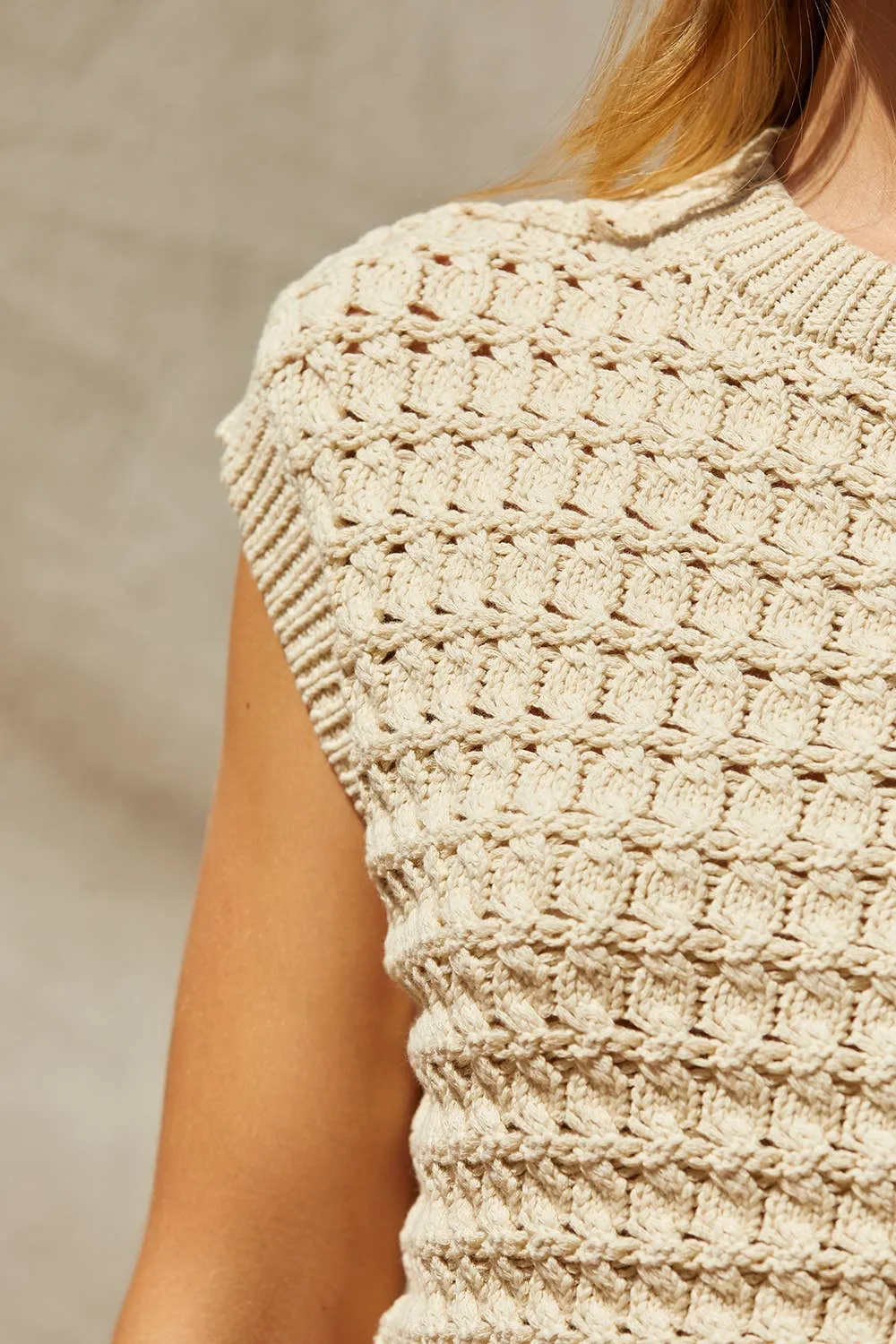 Lexie Textured Sweater Knit Crop Top