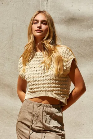 Lexie Textured Sweater Knit Crop Top