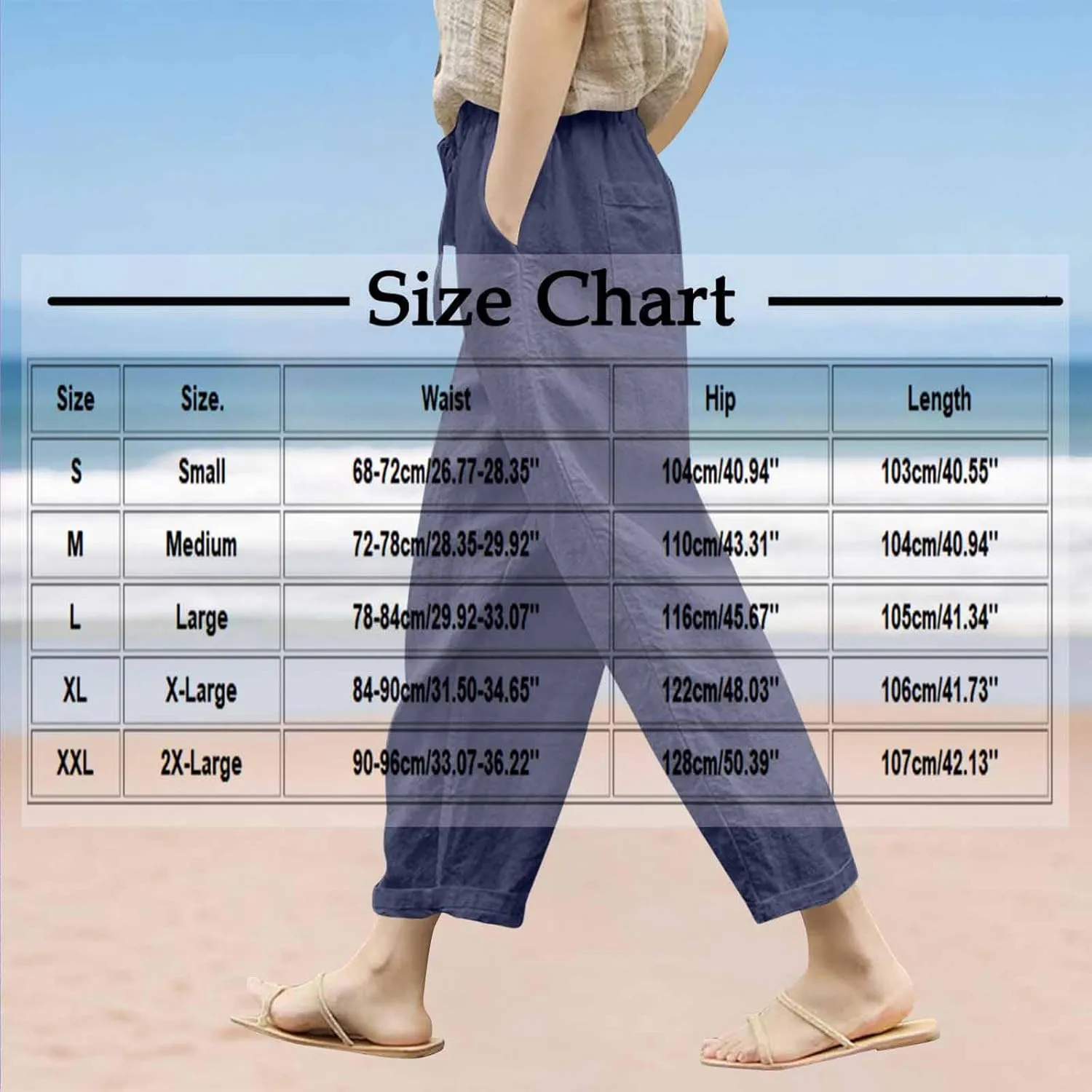 Liene Pants for Women,Womens Casual Summer 2025 Drawstring Elastic High Waist Pant Comfy Woman Trousers