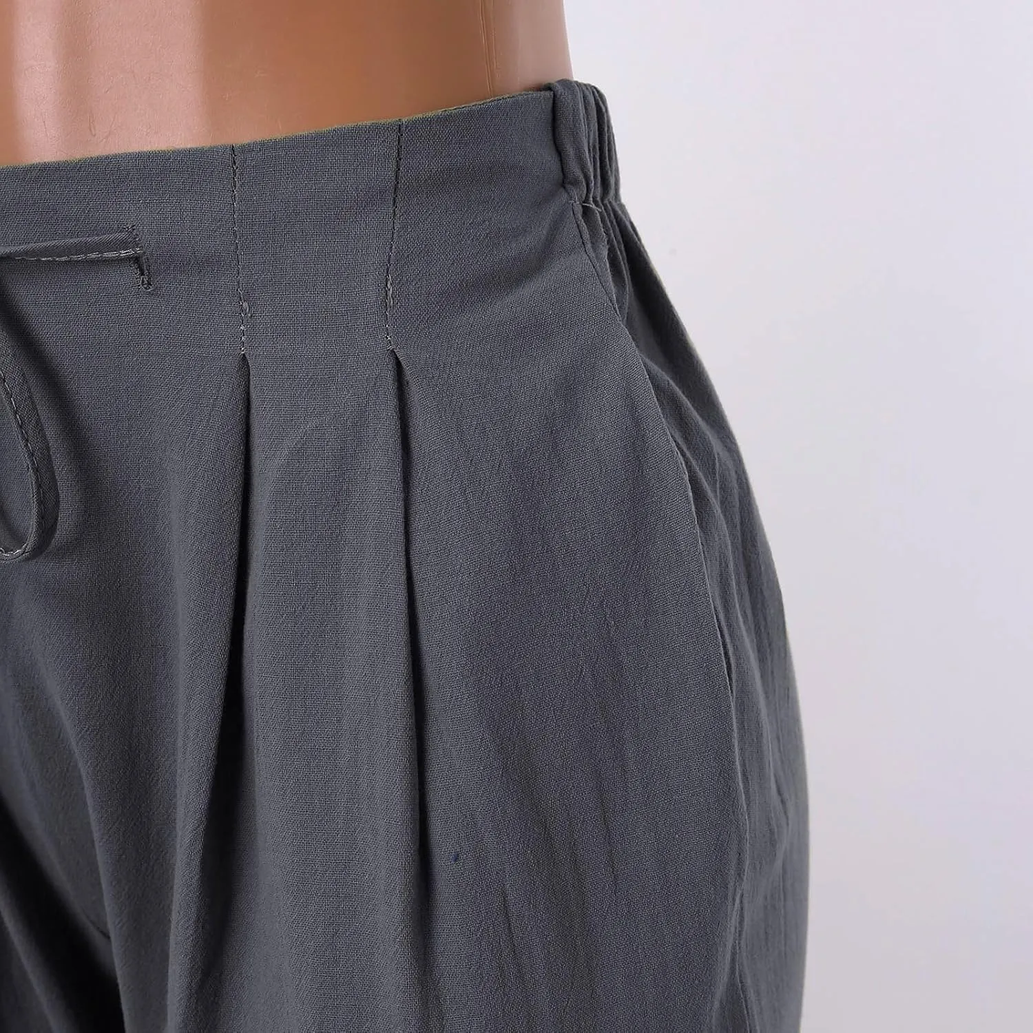 Linen Pants Women Cotton Linen Straight Leg Lightweight Pants Summer Pants Plus Size Women Loose Fit Trousers