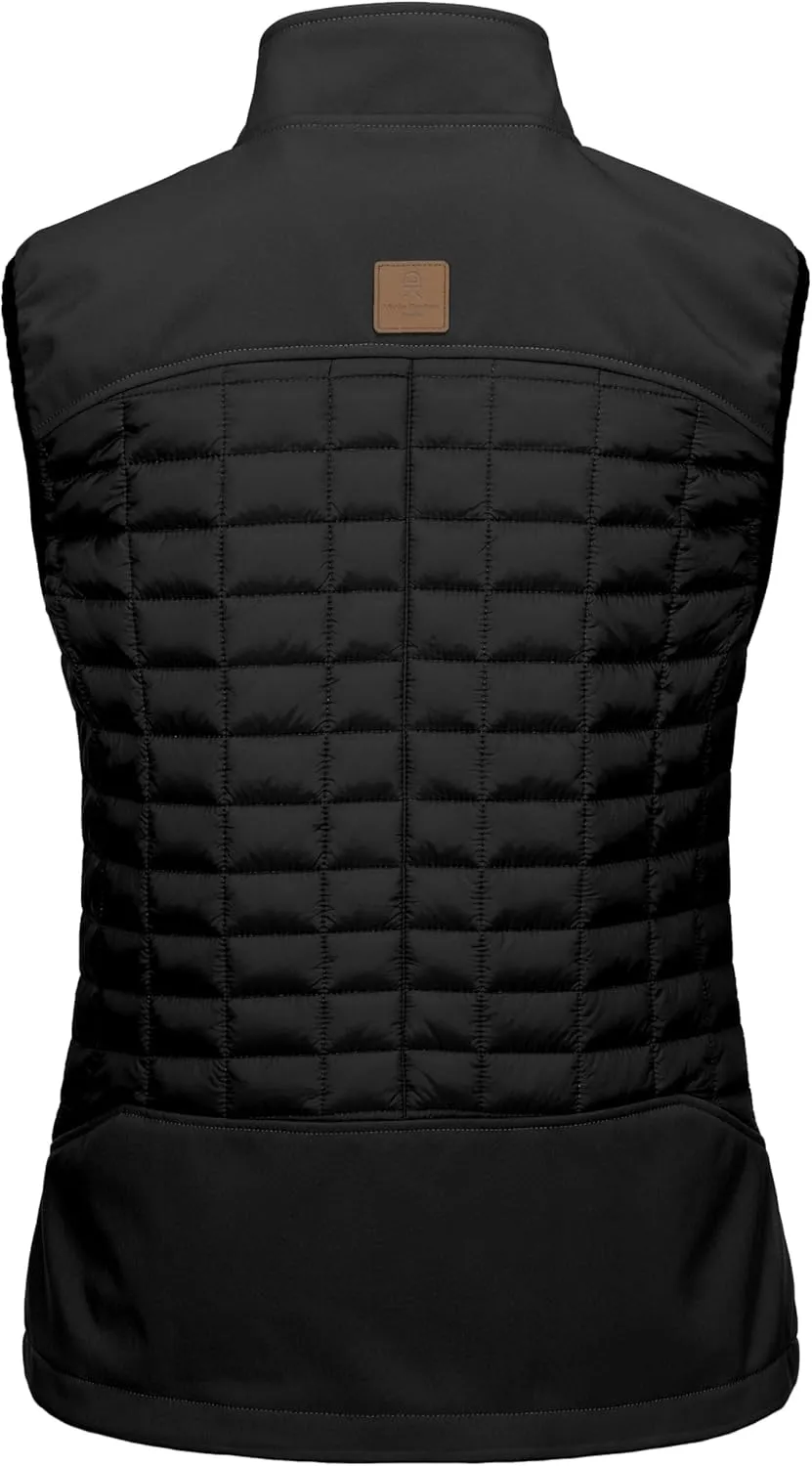 Little Donkey Andy Women's Lightweight Puffer Vest, Warm Outdoor Sleeveless Jacket for Hiking Travel Running Golf