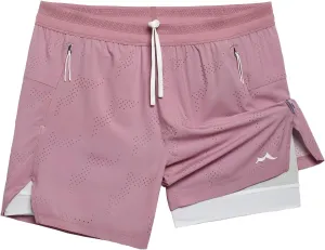 maamgic Mens 2 in 1 Running Shorts 5" Gym Workout Shorts with Zipper Pockets