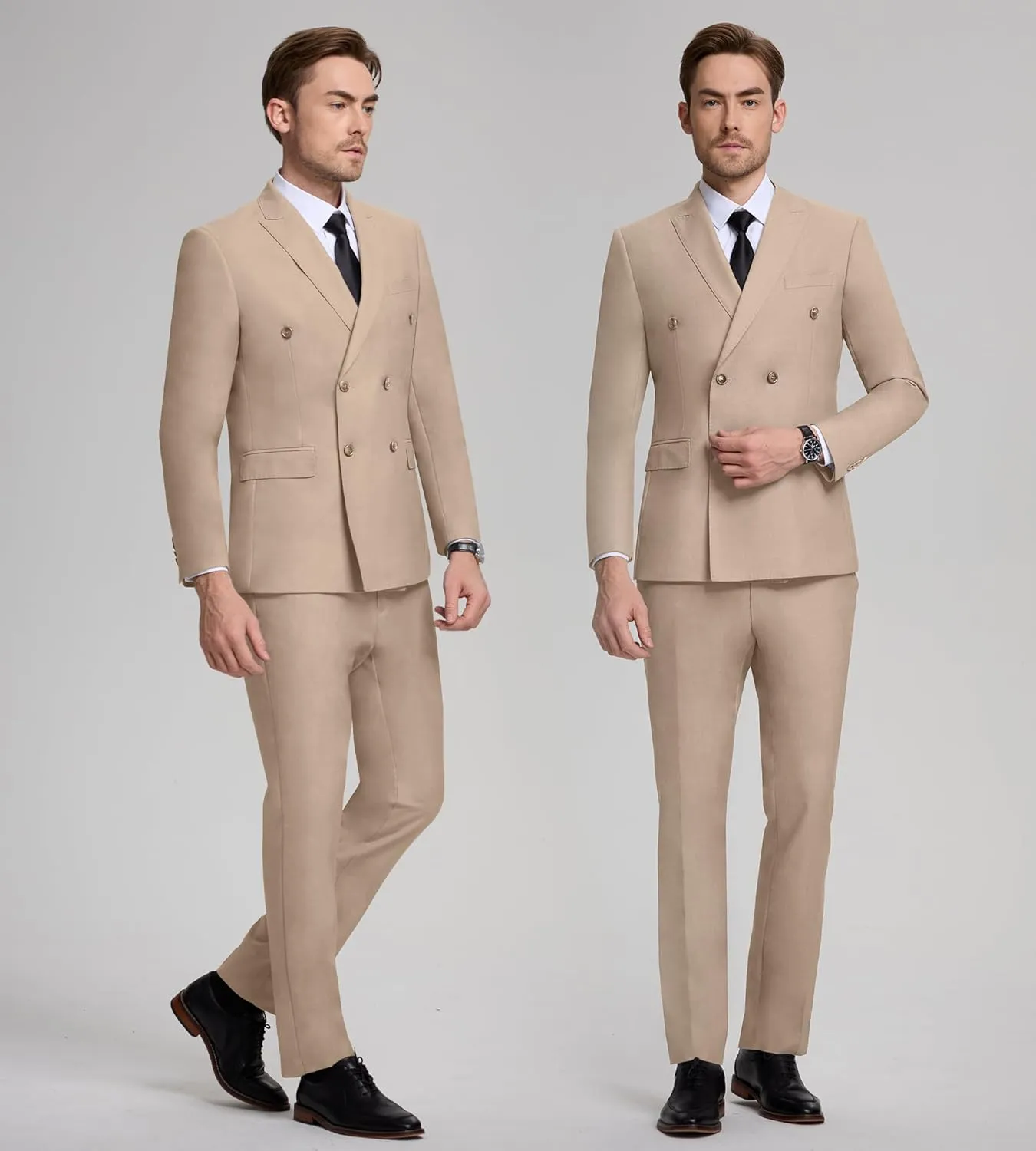Men Suits Slim Fit 2 Piece Suit for Wedding Peak Lapel Suit Jacket Pants Set Business Formal Suits Prom Tuxedos