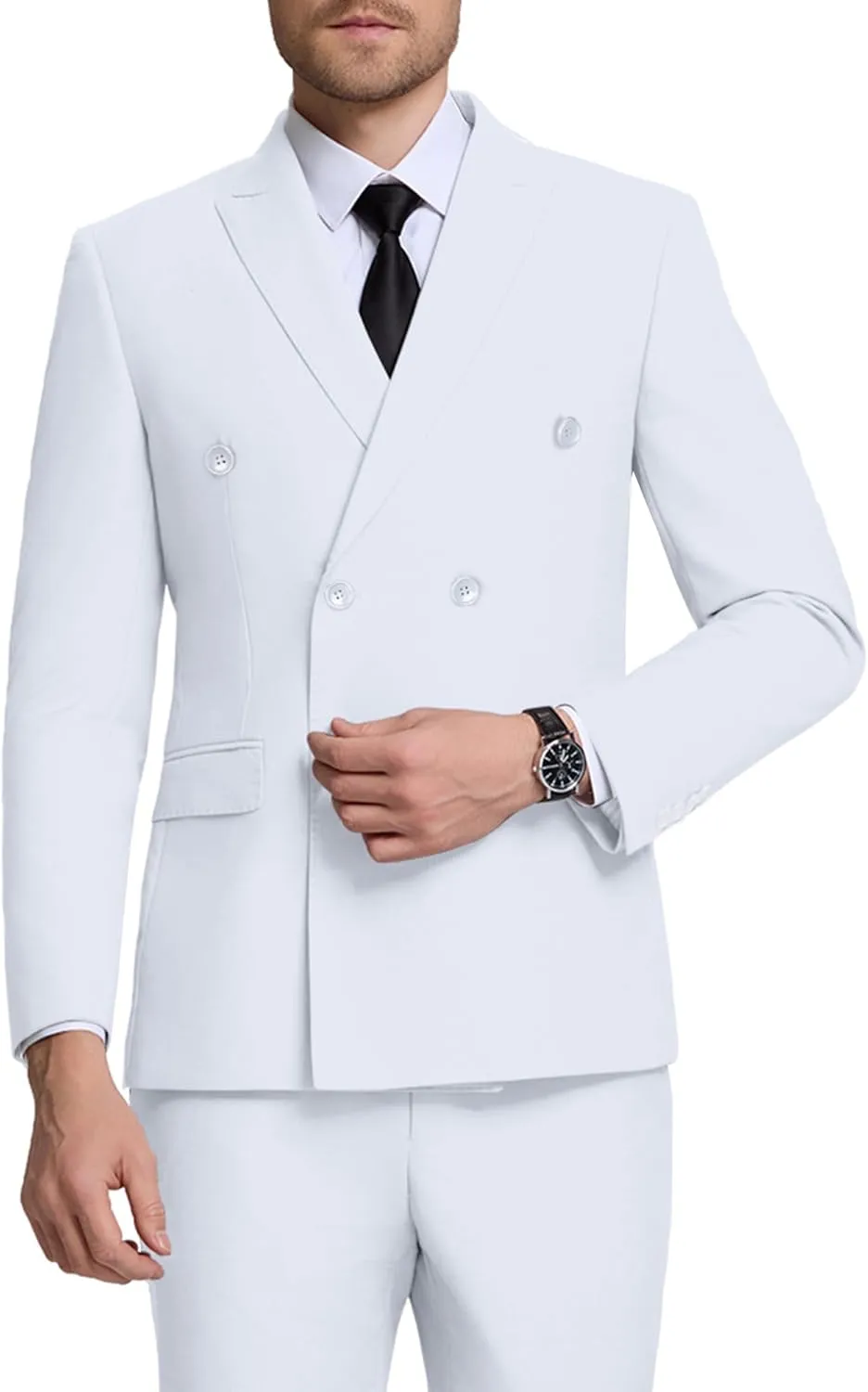 Men Suits Slim Fit 2 Piece Suit for Wedding Peak Lapel Suit Jacket Pants Set Business Formal Suits Prom Tuxedos