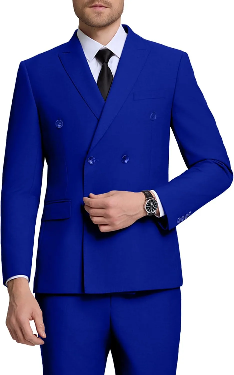 Men Suits Slim Fit 2 Piece Suit for Wedding Peak Lapel Suit Jacket Pants Set Business Formal Suits Prom Tuxedos