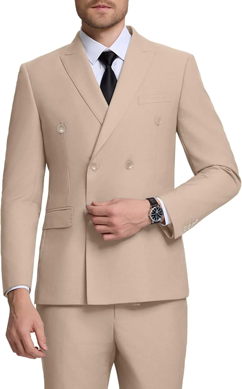 Men Suits Slim Fit 2 Piece Suit for Wedding Peak Lapel Suit Jacket Pants Set Business Formal Suits Prom Tuxedos