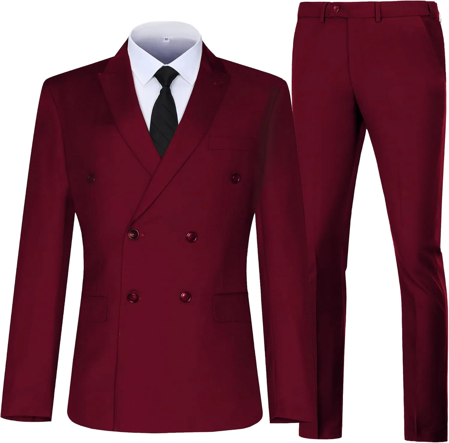 Men Suits Slim Fit 2 Piece Suit for Wedding Peak Lapel Suit Jacket Pants Set Business Formal Suits Prom Tuxedos