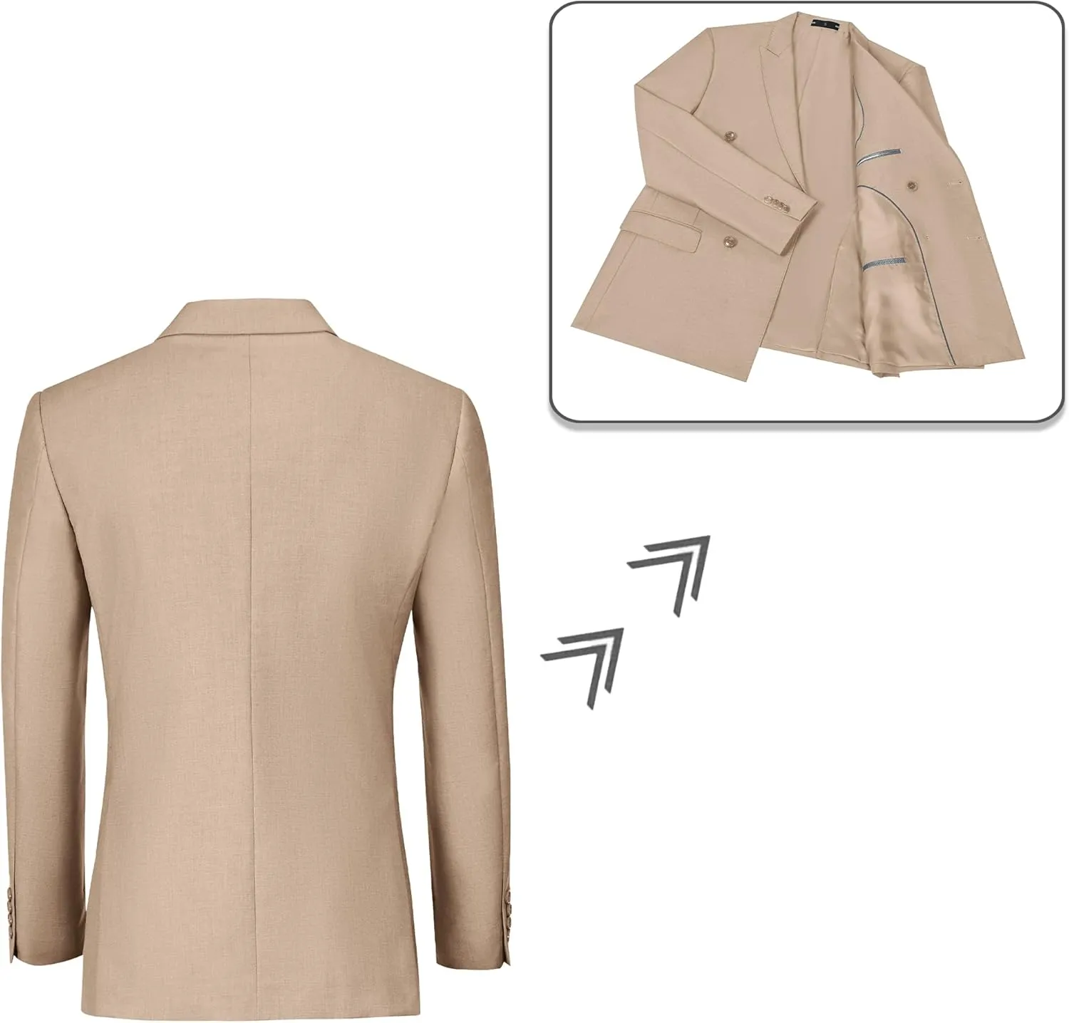 Men Suits Slim Fit 2 Piece Suit for Wedding Peak Lapel Suit Jacket Pants Set Business Formal Suits Prom Tuxedos