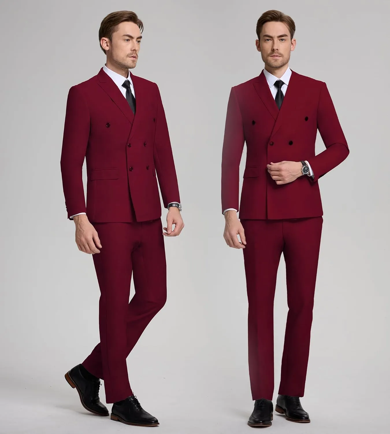 Men Suits Slim Fit 2 Piece Suit for Wedding Peak Lapel Suit Jacket Pants Set Business Formal Suits Prom Tuxedos