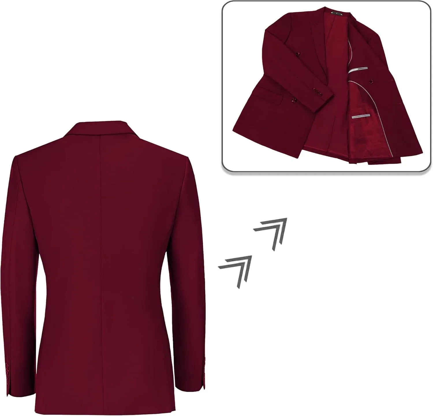 Men Suits Slim Fit 2 Piece Suit for Wedding Peak Lapel Suit Jacket Pants Set Business Formal Suits Prom Tuxedos