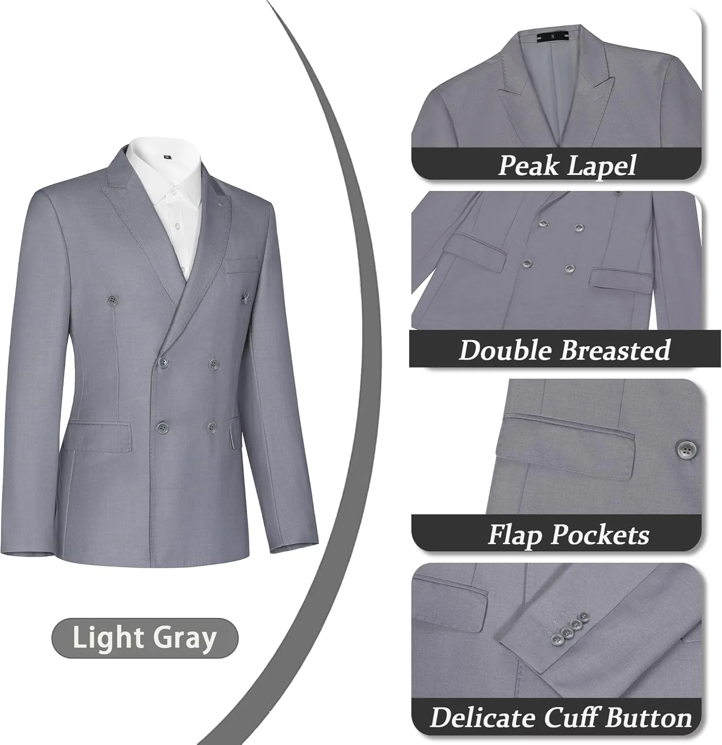 Men Suits Slim Fit 2 Piece Suit for Wedding Peak Lapel Suit Jacket Pants Set Business Formal Suits Prom Tuxedos