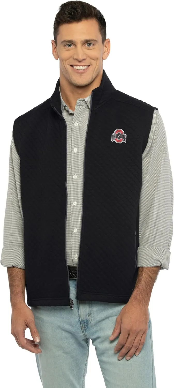 Men's Collegiate Full Zip Quilted Vest