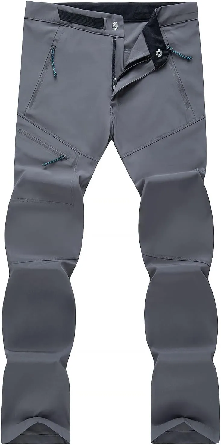 Mens Lightweight Pants Regular Fit Cotton Breathable Outdoor Sport Sweatpants Casual Skinny-Fit Loose Trousers