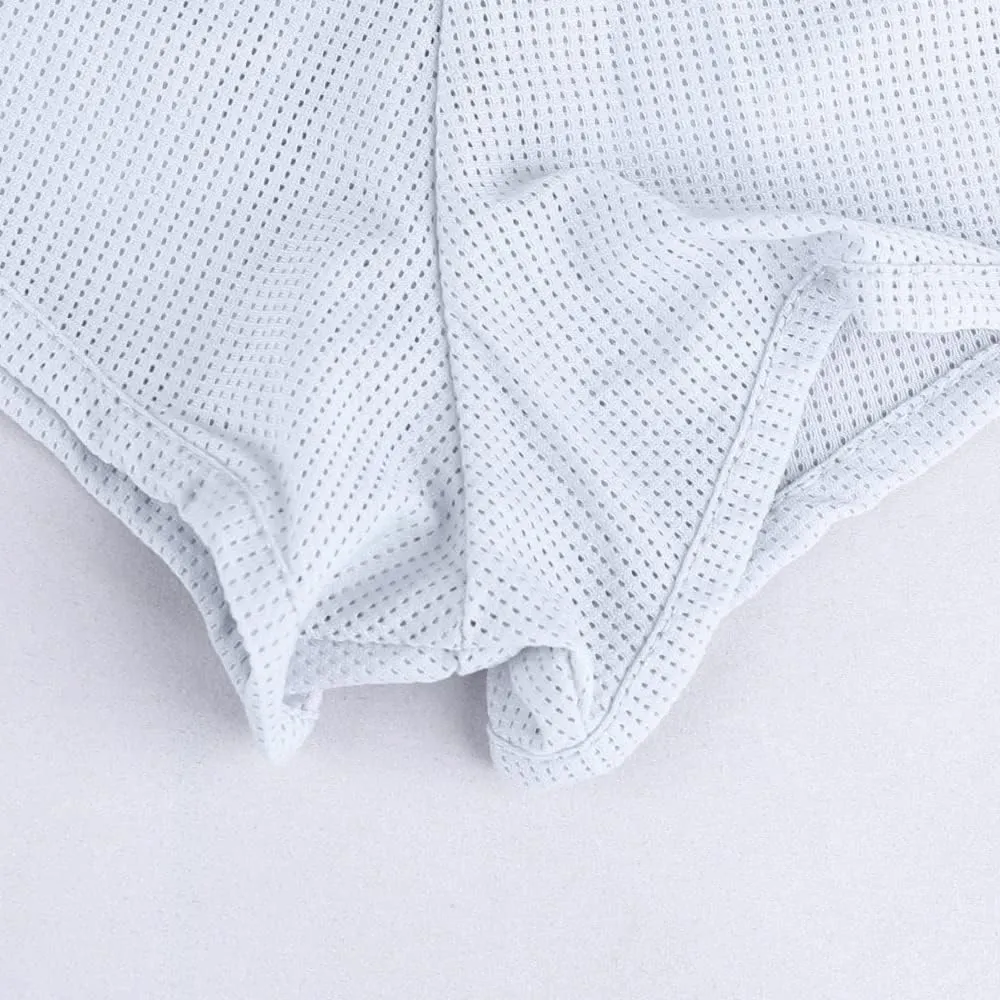 Men's Split Side Short Shorts Sexy Breathable Large Split Sides Mesh Athletic Shorts