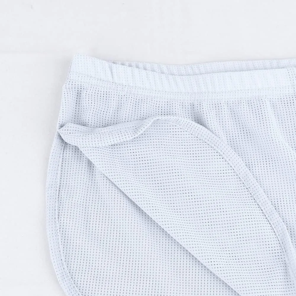 Men's Split Side Short Shorts Sexy Breathable Large Split Sides Mesh Athletic Shorts