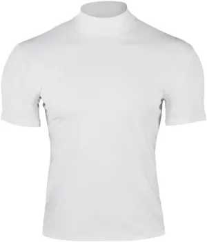 Men's Sport Mock Neck Short Sleeve Compression T-Shirt Quick Dry Elastic Tight Tee