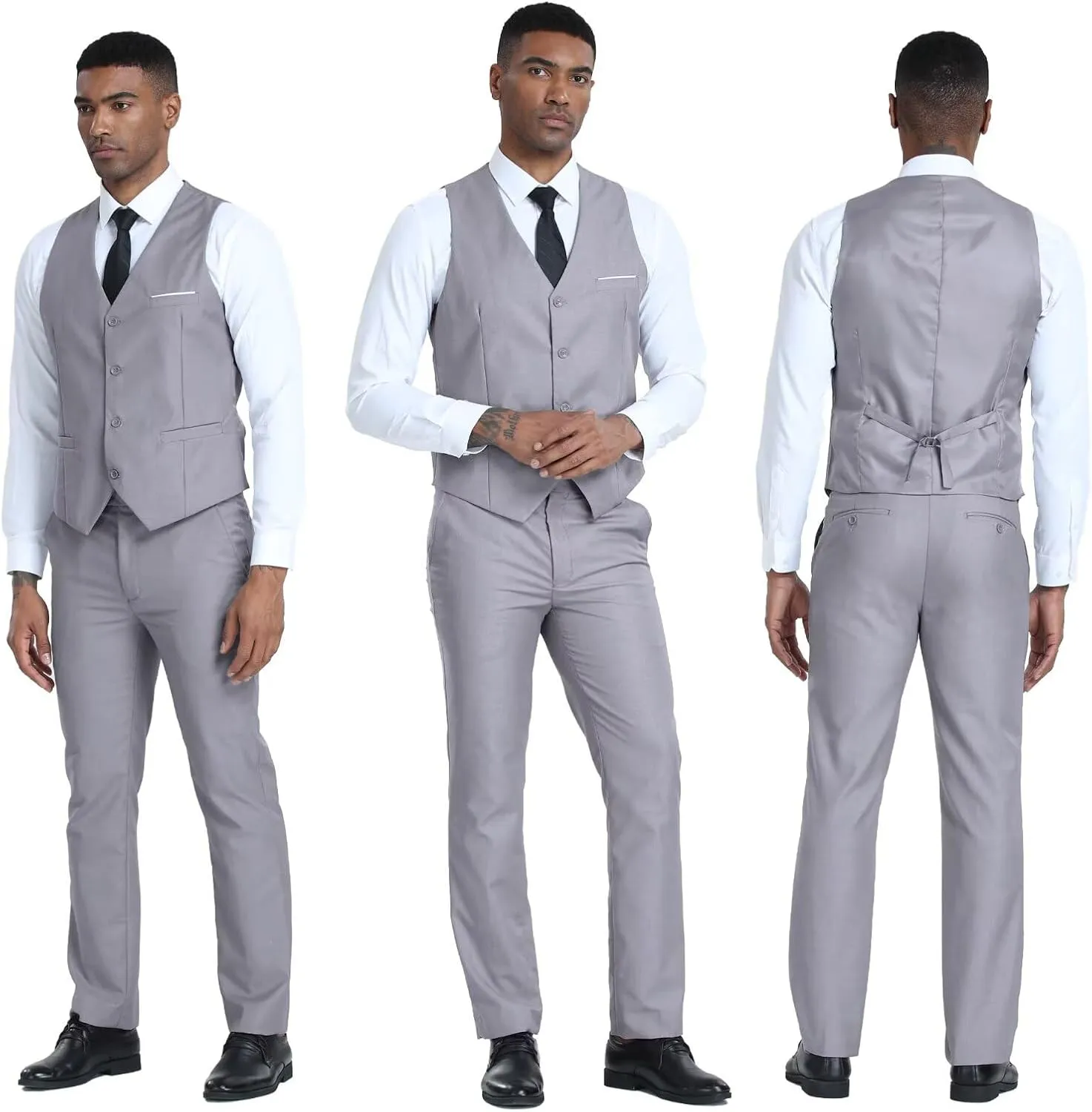 Men's Suits 2 Piece Slim Fit Suit Set Formal Vest Pants Set for Men Casual Business Suits Wedding Prom Tuxedos