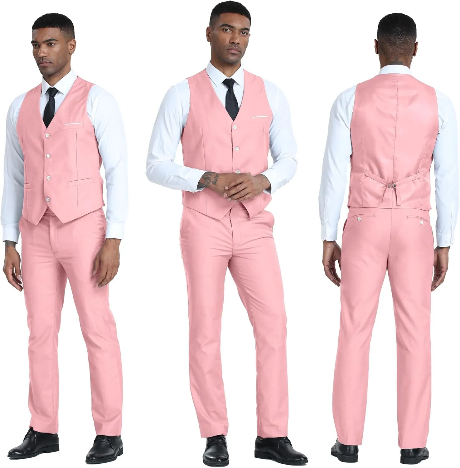 Men's Suits 2 Piece Slim Fit Suit Set Formal Vest Pants Set for Men Casual Business Suits Wedding Prom Tuxedos