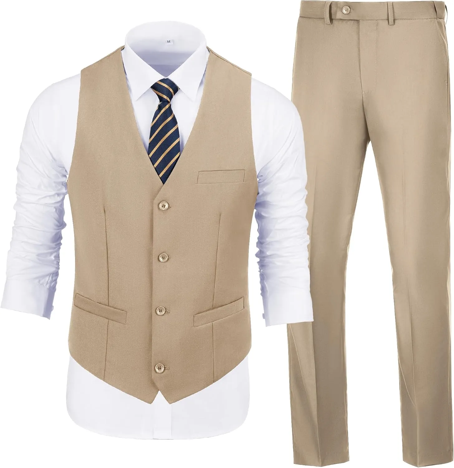 Men's Suits 2 Piece Slim Fit Suit Set Formal Vest Pants Set for Men Casual Business Suits Wedding Prom Tuxedos