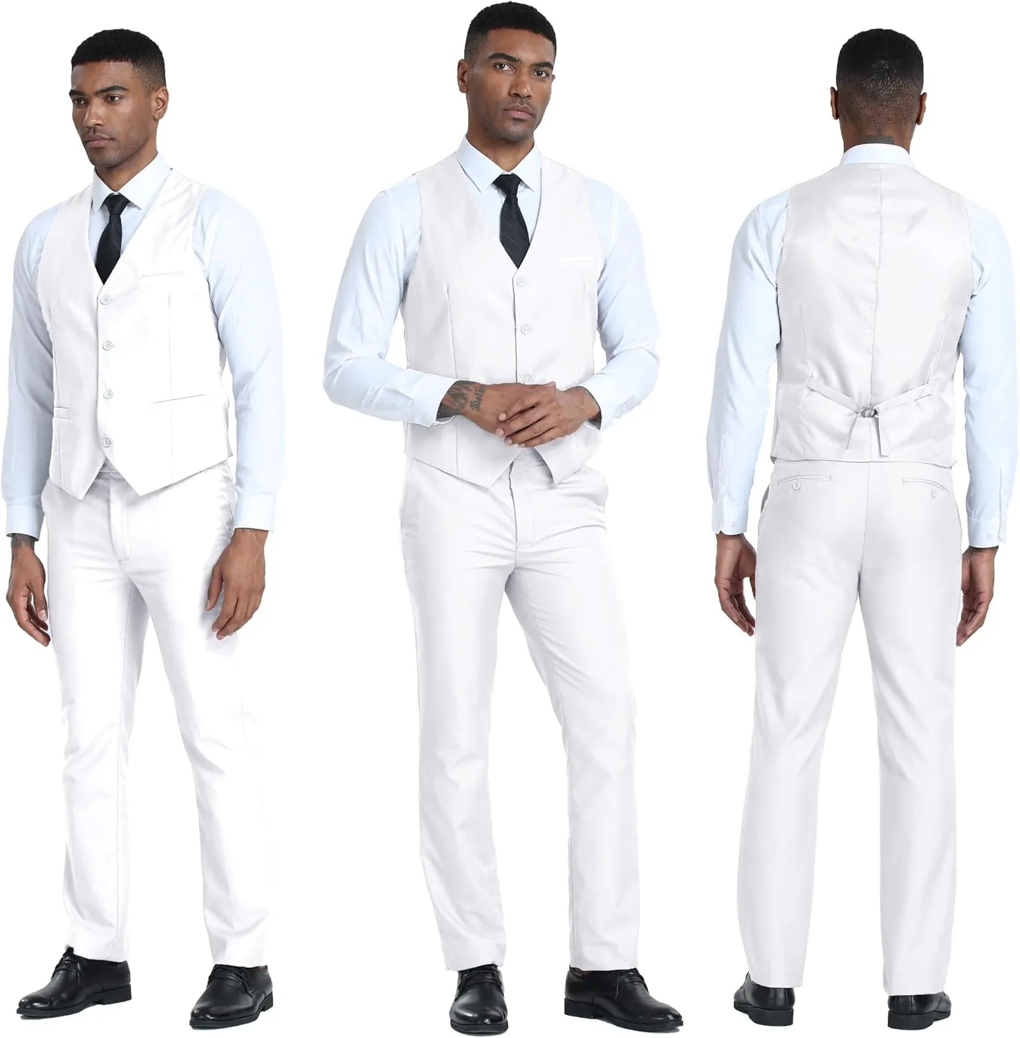 Men's Suits 2 Piece Slim Fit Suit Set Formal Vest Pants Set for Men Casual Business Suits Wedding Prom Tuxedos