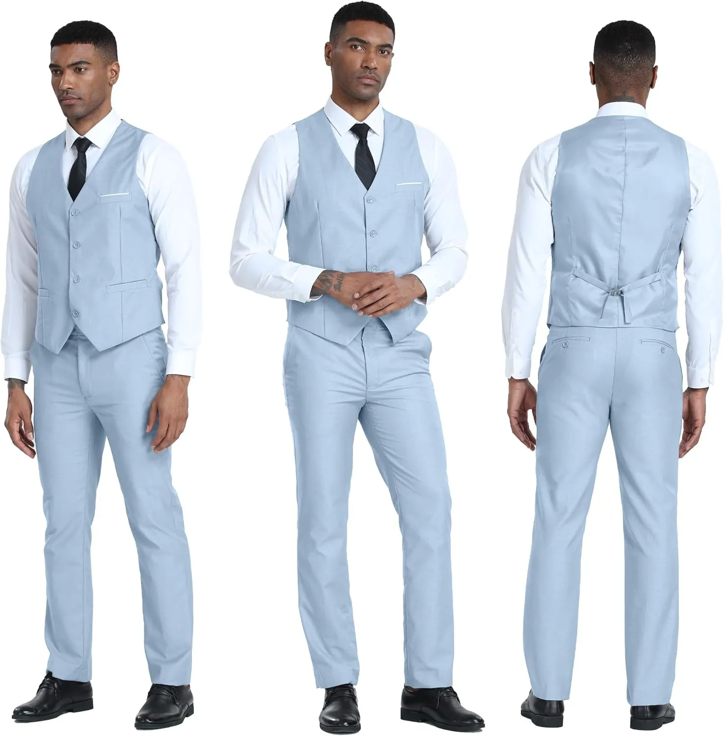 Men's Suits 2 Piece Slim Fit Suit Set Formal Vest Pants Set for Men Casual Business Suits Wedding Prom Tuxedos