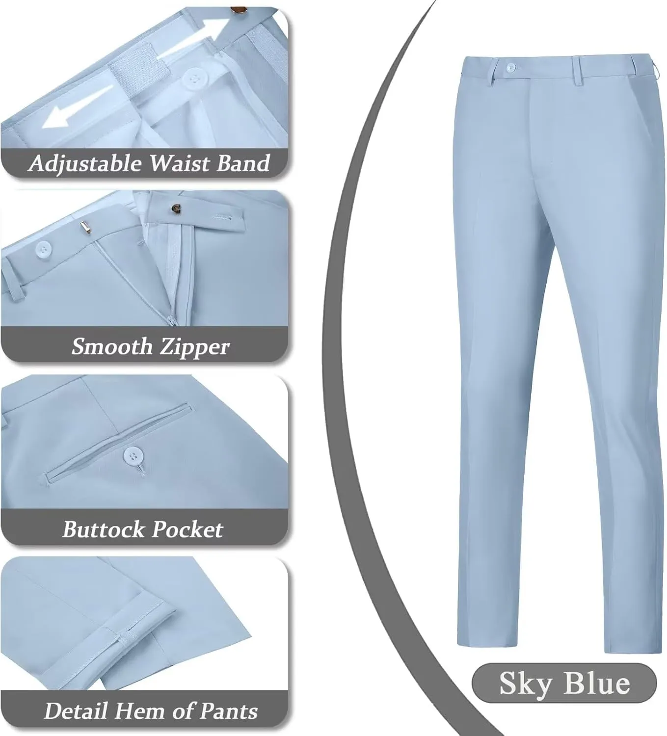 Men's Suits 2 Piece Slim Fit Suit Set Formal Vest Pants Set for Men Casual Business Suits Wedding Prom Tuxedos