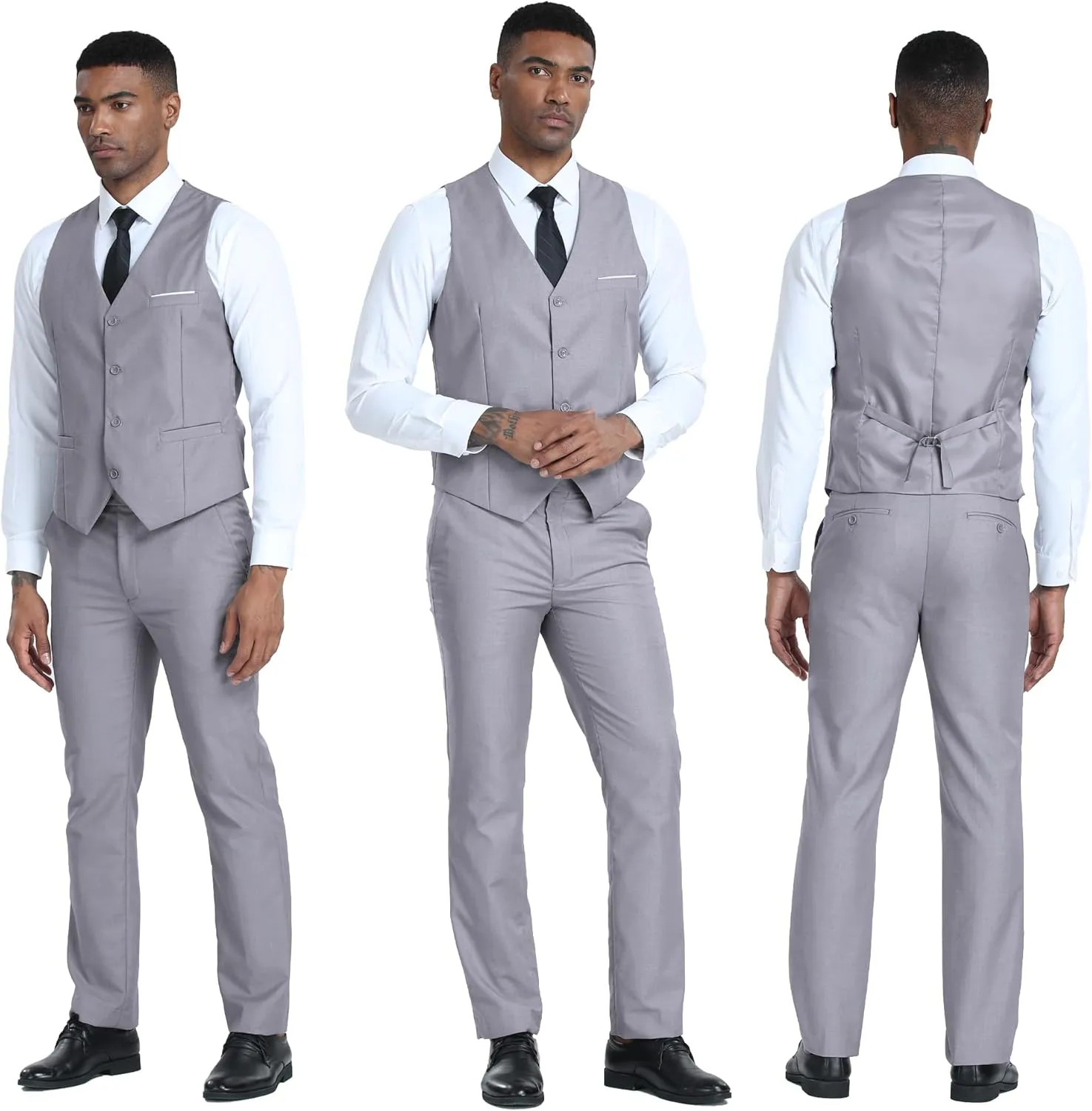 Men's Suits 2 Piece Slim Fit Suit Set Formal Vest Pants Set for Men Casual Business Suits Wedding Prom Tuxedos