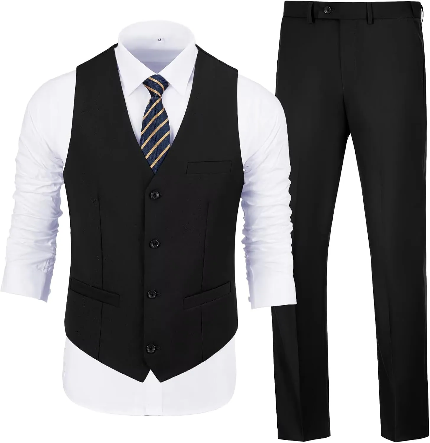 Men's Suits 2 Piece Slim Fit Suit Set Formal Vest Pants Set for Men Casual Business Suits Wedding Prom Tuxedos