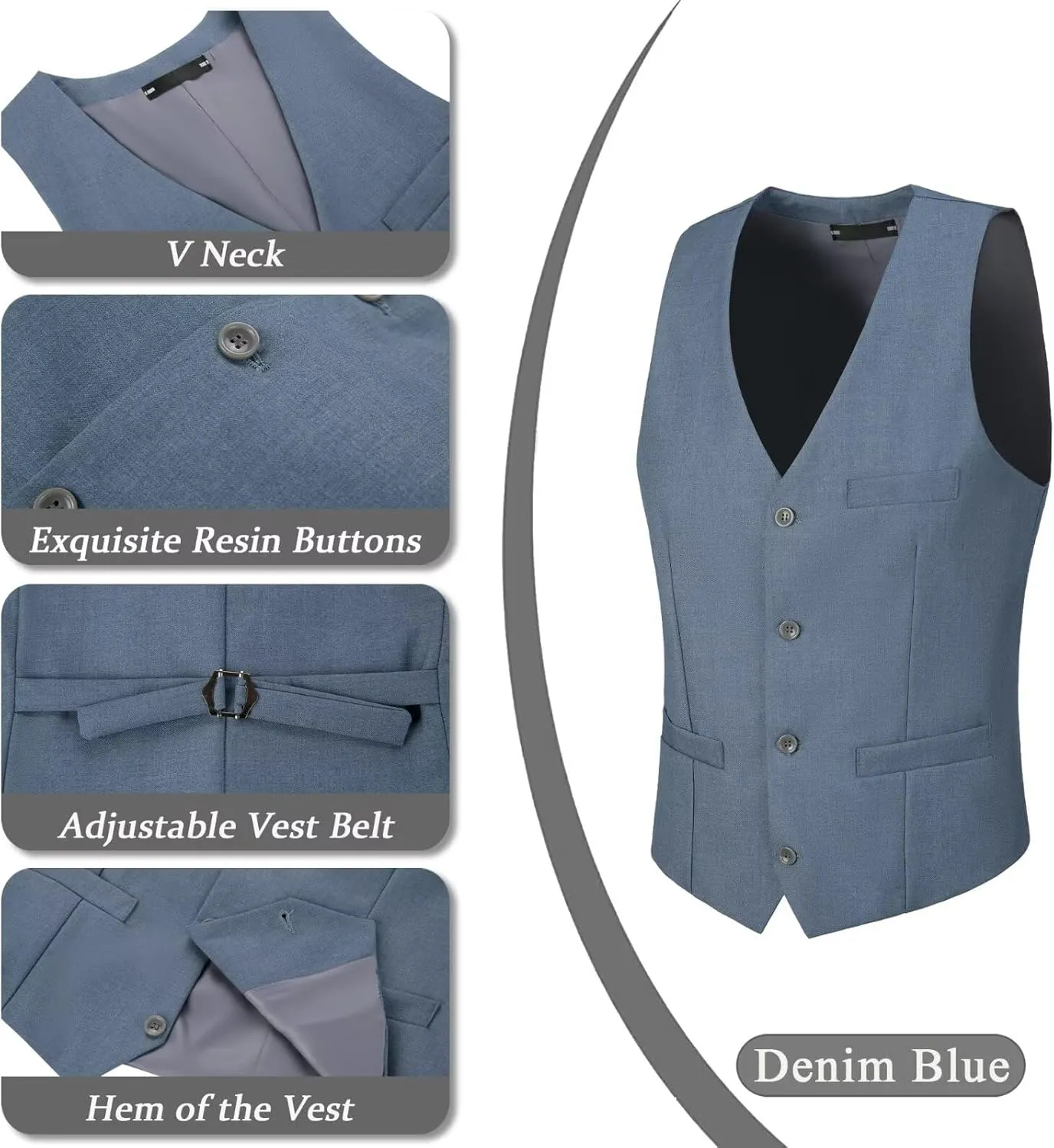 Men's Suits 2 Piece Slim Fit Suit Set Formal Vest Pants Set for Men Casual Business Suits Wedding Prom Tuxedos